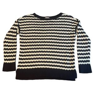 LOFT Navy Striped Sweater
